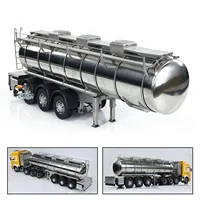 Toys RC Metal 6*6 Semi-trailer Fuel Tank Unpainted for 1/14 Scale Radio Control Tractor Truck Transport Trailer DIY Vehicles 1