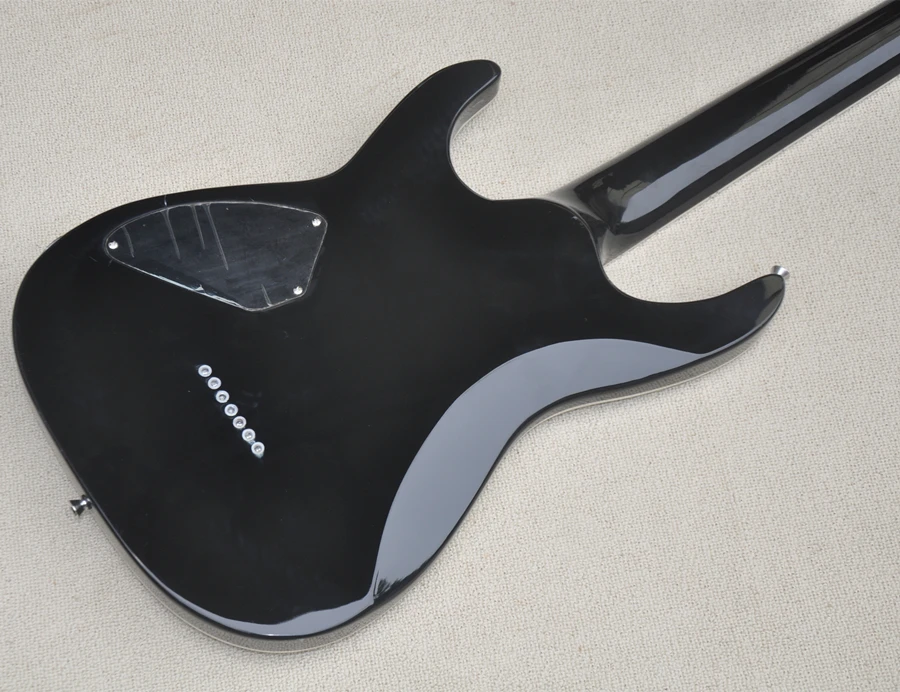 エレキギター ブラック ハムバッカー エレクトリックギター,ハムバッキングピックアップ,クロームハード