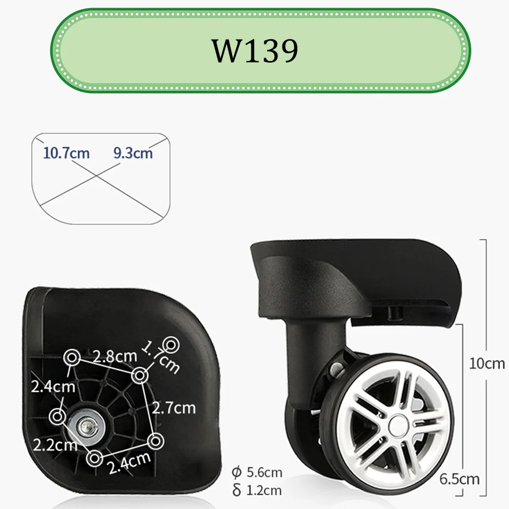 Suitable For Hongsheng W139 Universal Wheel Trolley Case Wheel Replacement Luggage Pulley Sliding Casters wear-resistant Repair