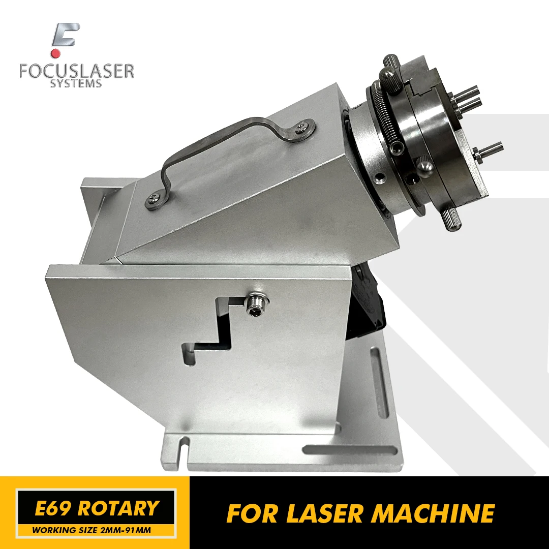 

Fiber Laser Marking Machine Parts E69 Rotary axis Working Diameter 2mm-91mm Engrave Ring Bracelet Product Fixture Worktable