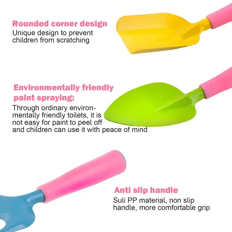 Kids Gardening Tools 19pcs Hand Gardening Set Growing Tools Portable Kids Hand Shovel Mini Garden Tools For Girls Boys Kids