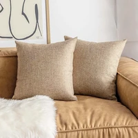 Inyahome 30x50cm 45x45cm Linen Pillow Case Solid Color Pillowcase Sofa Office Chair Lumbar Cushion Cover Anti-Dirty Pillow Cover 1