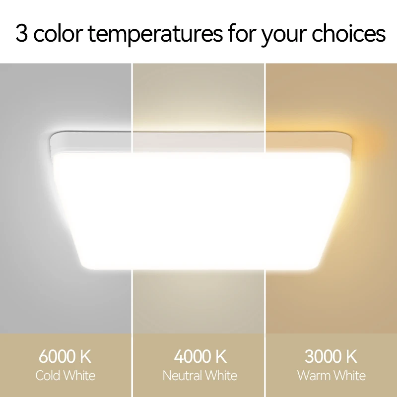 Square Ceiling Lamp Led Panel Lights 110V for living room Bedroom Lighting Neutral Cold Warm White 20W 30W 40W 50W Ceiling Light 3