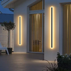 Outdoor Lights Long Strip Wall Lights Waterproof Wall Sconce For Garden Porch Aluminum Terrace Balcony Wall Lamps YU14