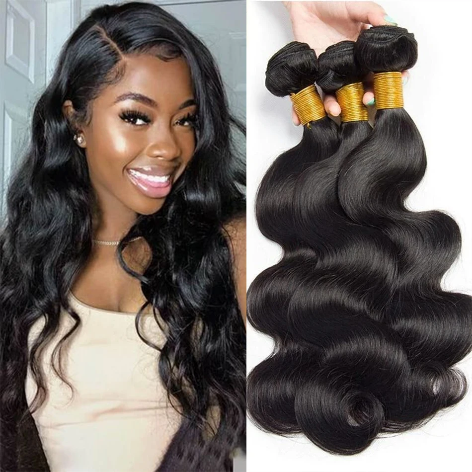 30 Inch Body Wave Bundles 12A Brazilian Human Hair Weave Bundles 1/3/4 PCS Remy Hair Extensions For Women Natural Black 100g/PCS human hair extensions,human hair bundles
