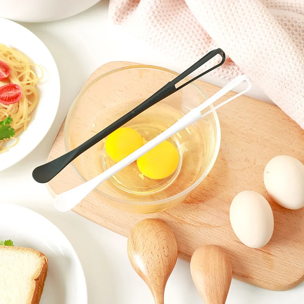 Description Picture 3 of item1PC Egg Whisk Plastic Multifunctional Mini Hand Egg Beater Kitchen Utensil with Teaspoon Egg Baking Tools Cream Stirring Stick