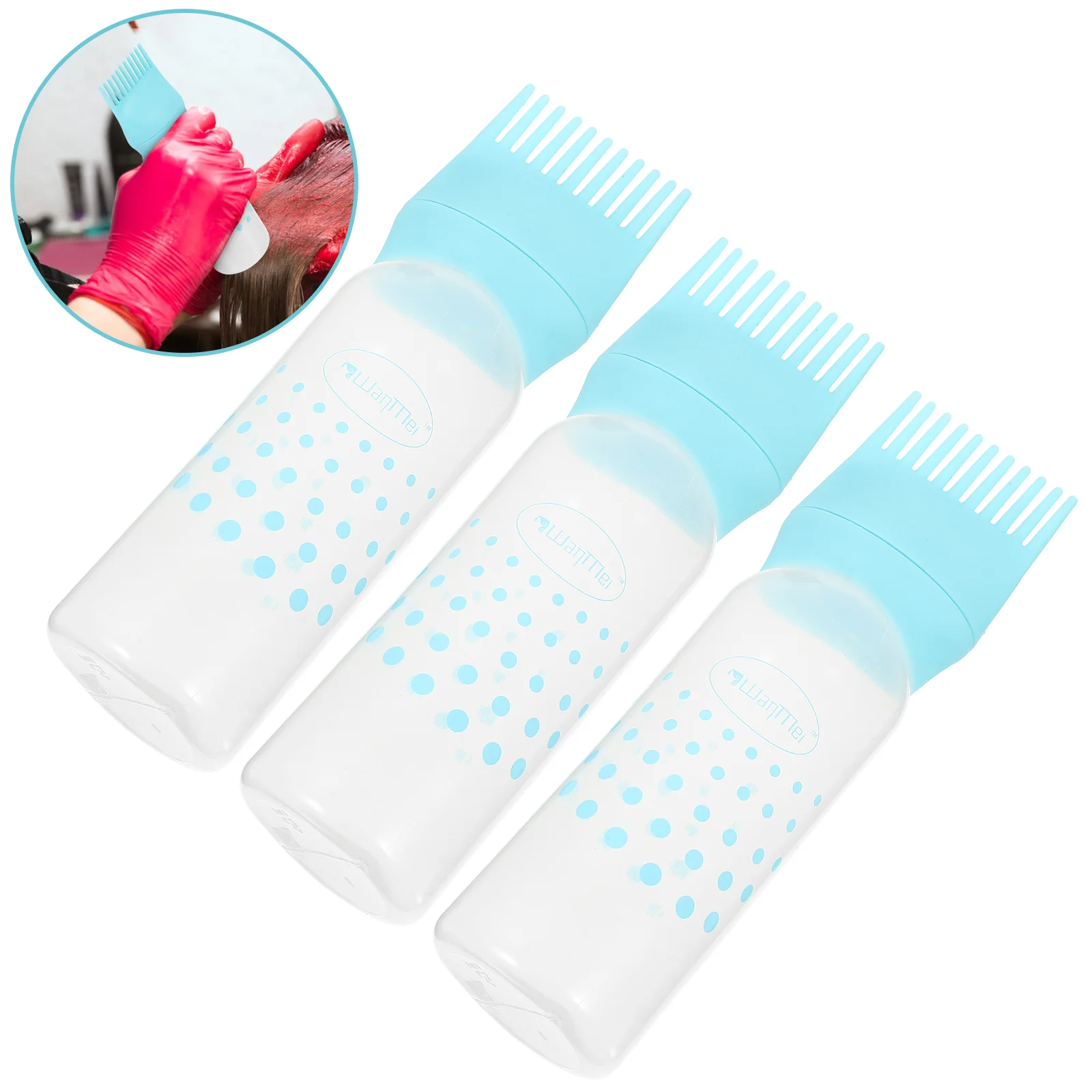 

Бутылка-Расческа для окрашивания волос, с кисточкой