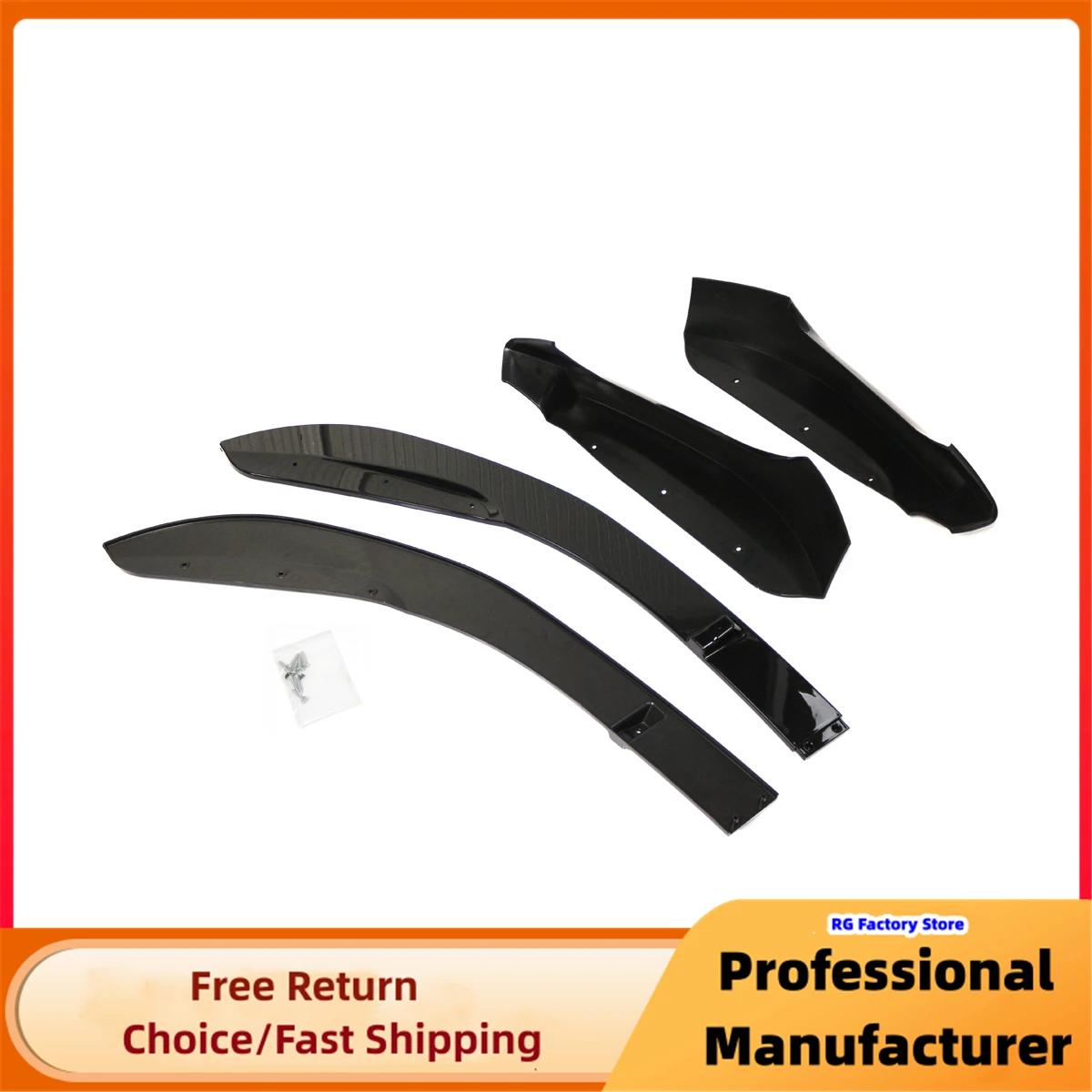 Car Diffuser Splitter Bodykit Cover For BMW F20 F21 118i 120d 120i M135i M140i M-Sport 2015-2019 Glossy Black Front Lip Spoiler