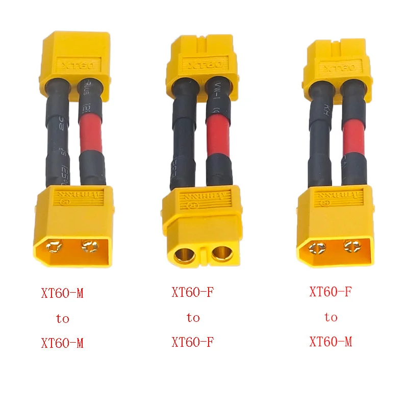 Câble XT60-F Mâle/Femelle 14AWG 40cm pour Batterie Drone