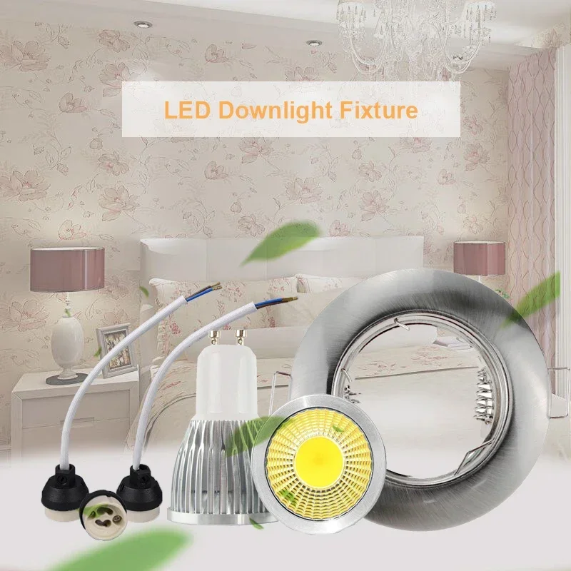 Description Picture 3 of item10/20 PCS Factory Price Downlight Frame MR16 GU10 Round Recessed Ceiling Spotlight LED Recessed Rotating Recessed Spotlight