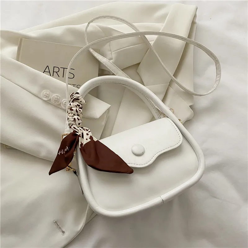 

Crossbody Bags for Women 2022 Small Fresh Korean Style Japanese Silk Scarf Casual Satchels Wide Straps Fashion Handbag