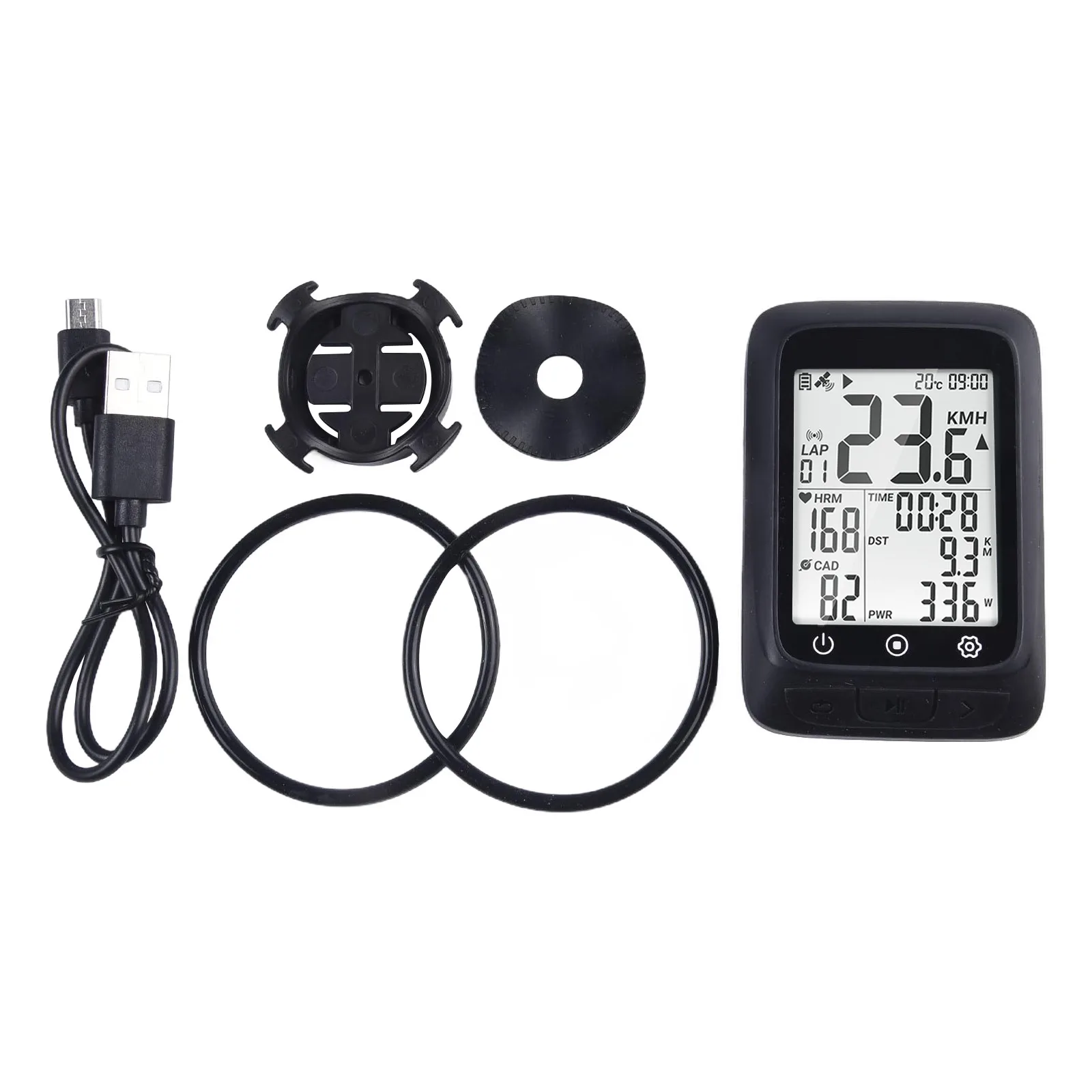 

COOSPO BC107 GPS Bike Computer Wireless Odometer Speedometer, Support Heart Rate Monitor, Sync to Strava, Waterproof