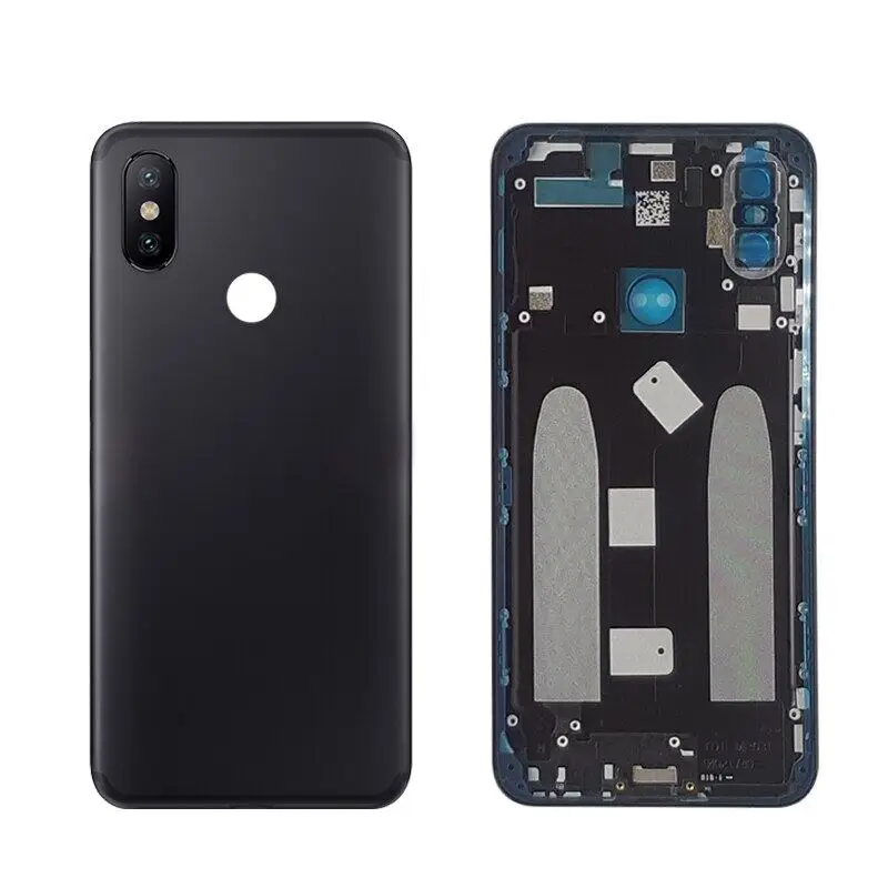 Original For Xiaomi Mi A2 Battery Cover Rear Metal Door Housing Case for Xiaomi Mi 6X Back Cover  with Camera Lens+Side Keys