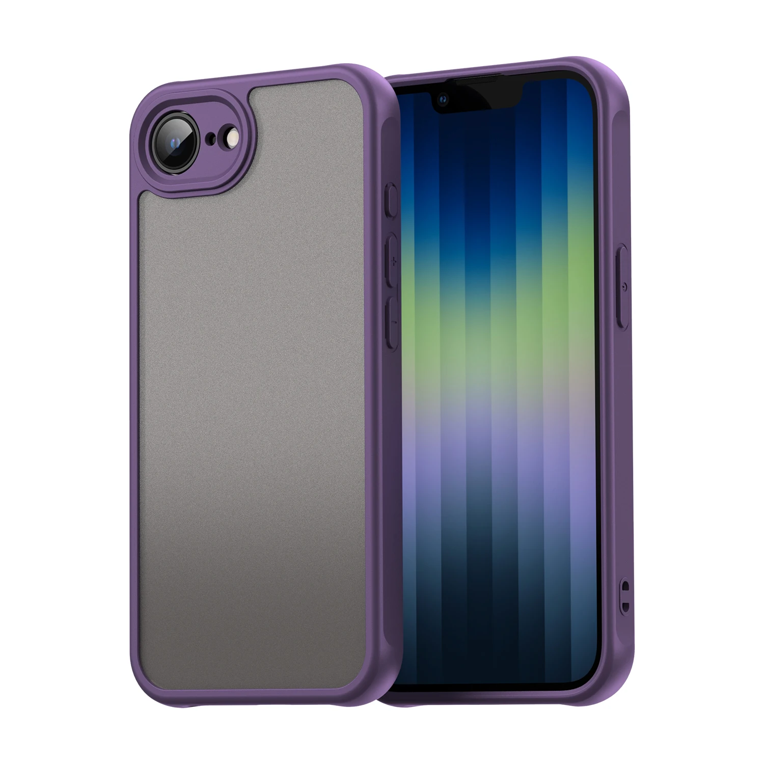 Fashionable Translucent Protective Phone Case with Soft Edges and Hard Back