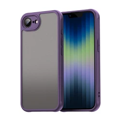 Fashionable Translucent Protective Phone Case with Soft Edges and Hard Back - iPhone 17 E (PURPLE)