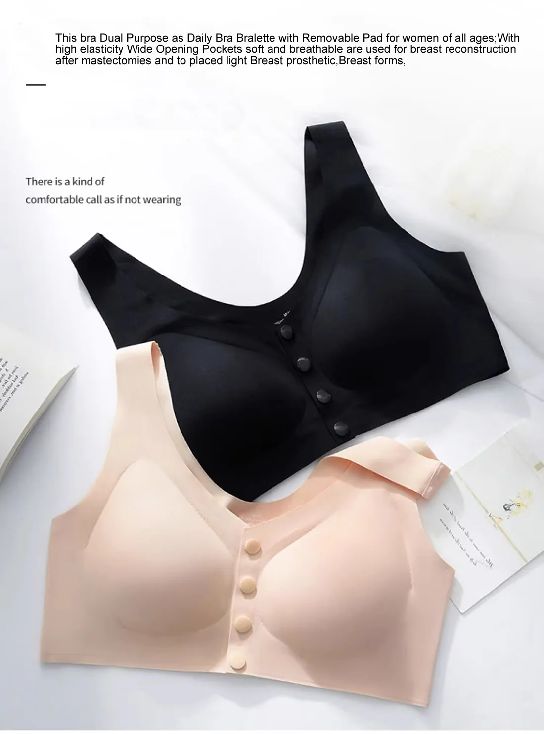 BIMEI FRONT Seamless Molded Design for T-Shirt Bra with Stylish