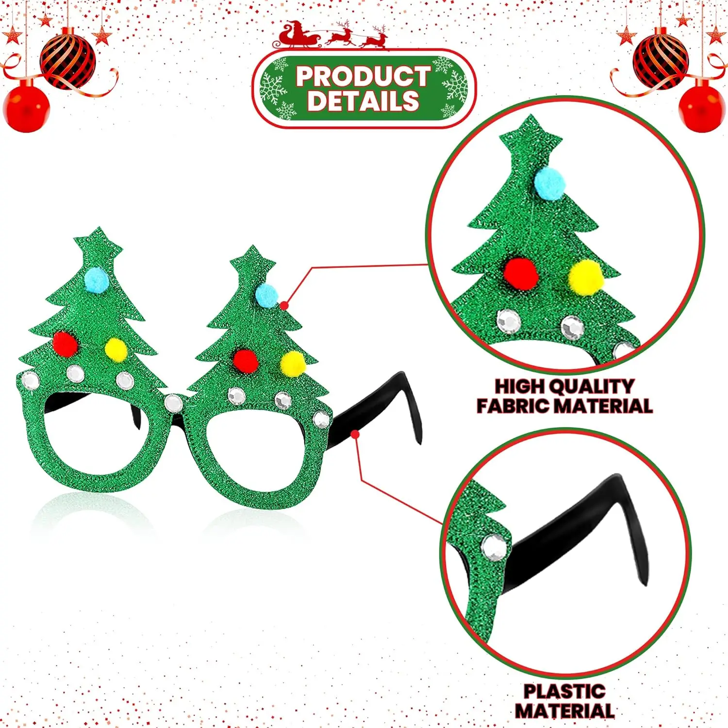 Glasses Frame Glitter Xmas Party Eyeglasses 4 S3b04f59b291c48e5ae54de9000f21075V