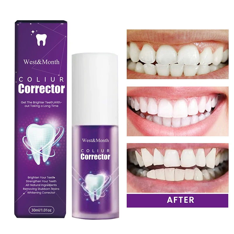 30ml Teeth Whitening Product Purple Toothpaste