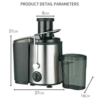 Extracteur de Jus Centrifuge Ju479 de 800W, Machine Portable Facile à Nettoyer pour Fruits 6