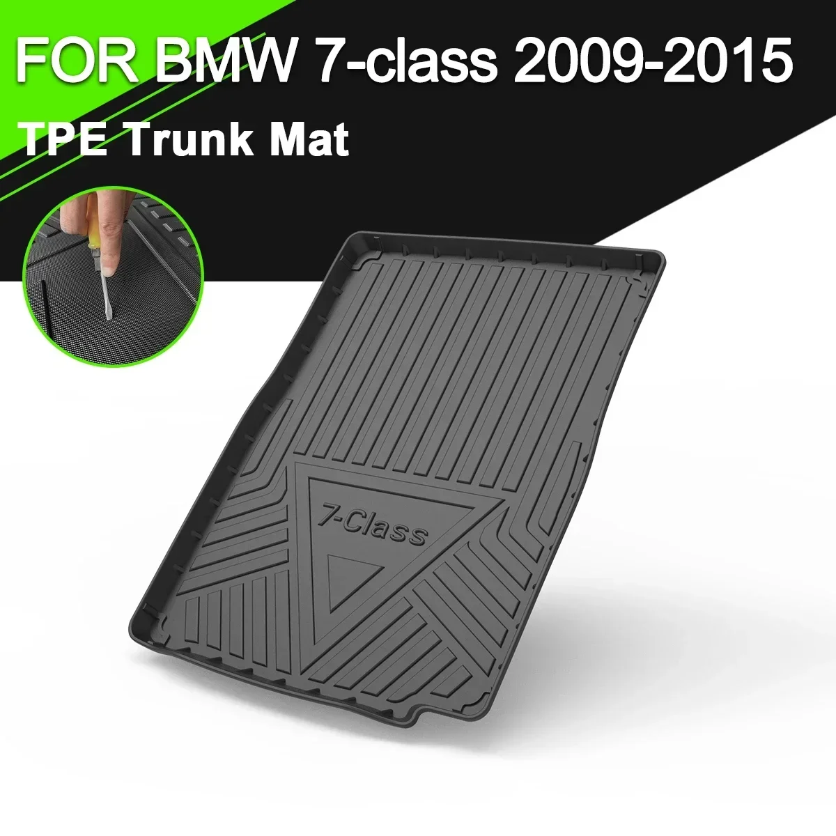 

Накладка на багажник автомобиля, коврик для BMW 7 серии 2009-2015, ТПЭ, водонепроницаемые Нескользящие резиновые аксессуары для груза