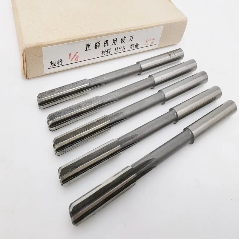 American made machine reamer H7 HSS straight shank reamer 1/8 3/16 1/4 5/16 3/8 1/2 5/8 3/4, Chucking Machine Cutter Tool 3