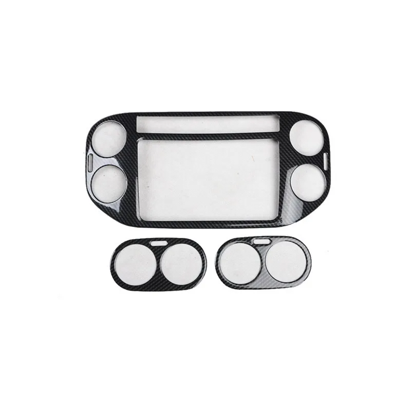 

3pcs Car Interior Styling Dash Side Center Outlets Sticker Cover Moulding Trim for Volkswagen Tiguan 2010 2011 2012 2013 2014