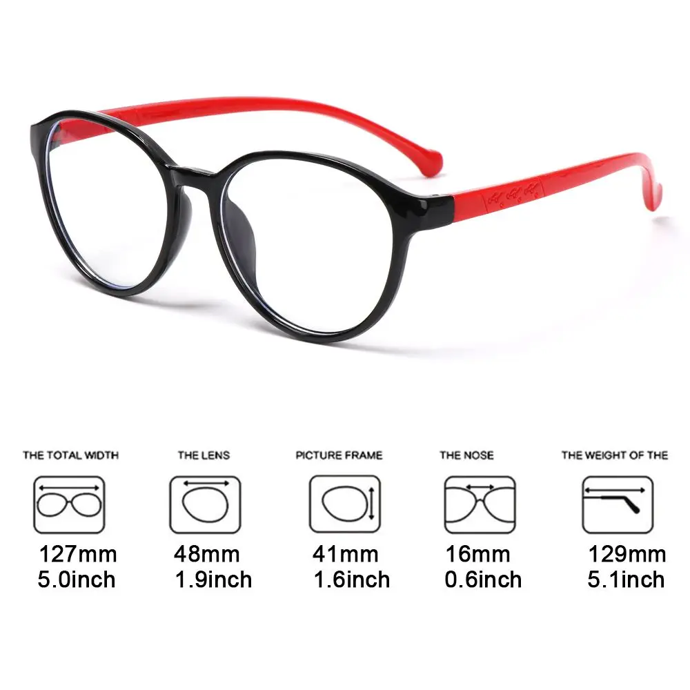 Children Boys Girls Glasses Protection Computer Anti-blue Light Round Eyeglasses Kids Glasses Ultra Light Frame
