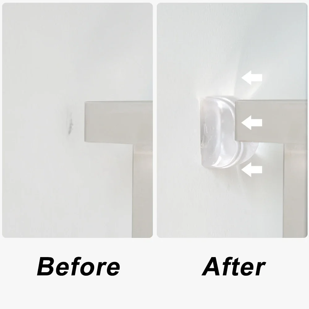 Door Stopper Silicone Self Adhesive Anti-Collision Floor Mounted Nail-free Protect Walls Furniture