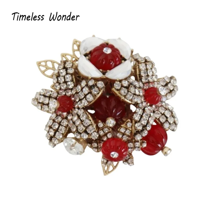 

Timeless Wonder Fancy Zircon Geo Resin Floral Brooch Pins for Women Designer Jewelry Runway Top Luxury Cute Rare Gift Mix 5326