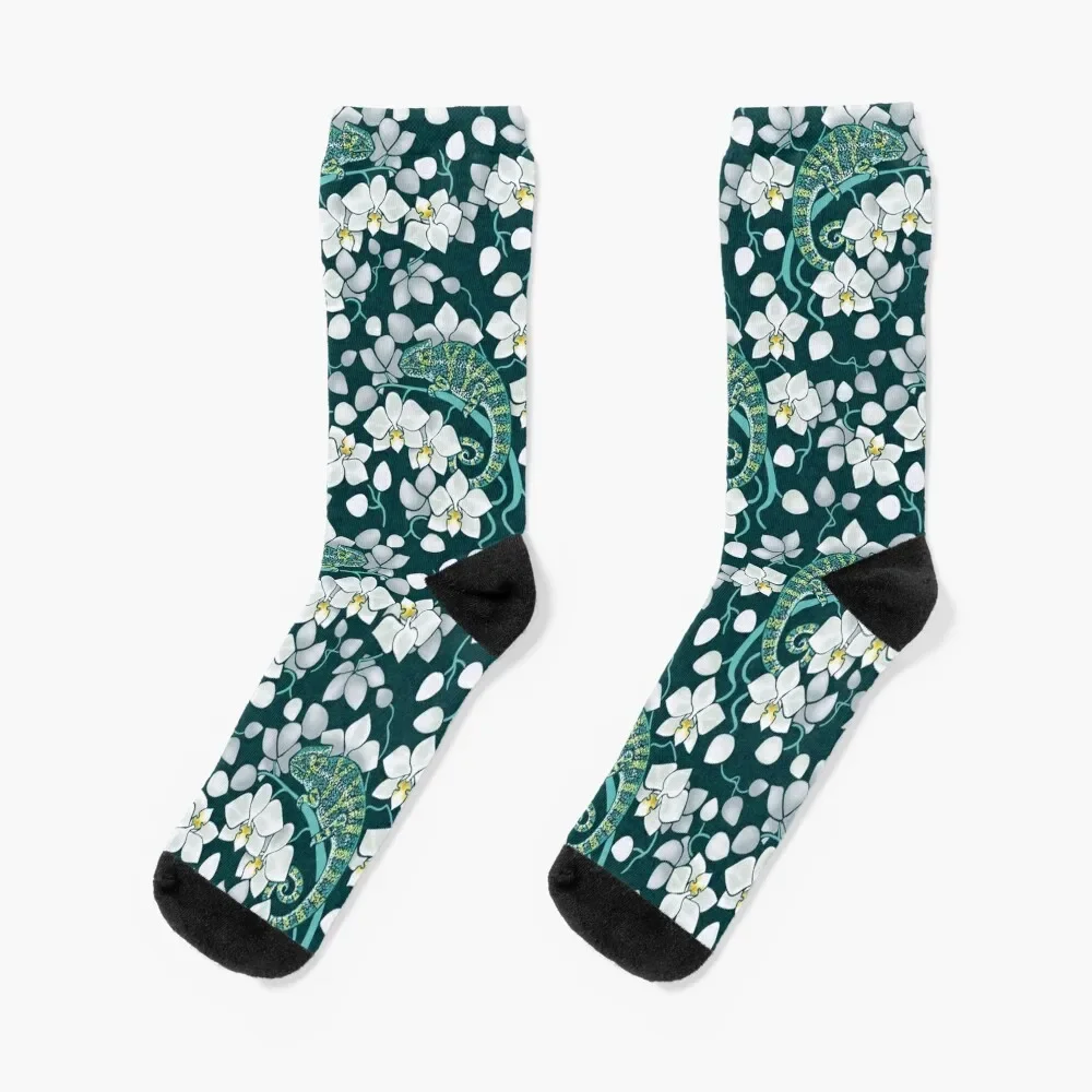 chameleons and orchids Socks Thermal man winter crazy sports and leisure Socks Women Men's unisex ski socks anti slip sports performance thermal cotton trekking socks