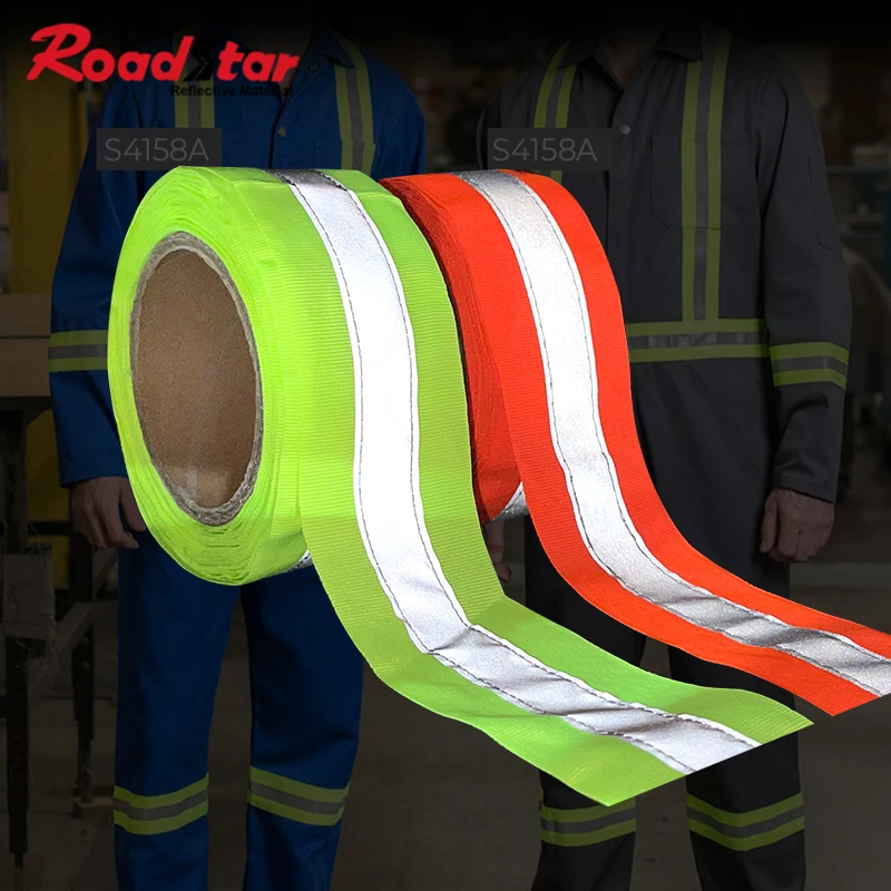 

Roadstar 5cm Width High Intensity Strip Reflective Ribbon Sewing on Clothes Cap Bag Fluo.Yellow/Orange Safety Mark RS-11GL