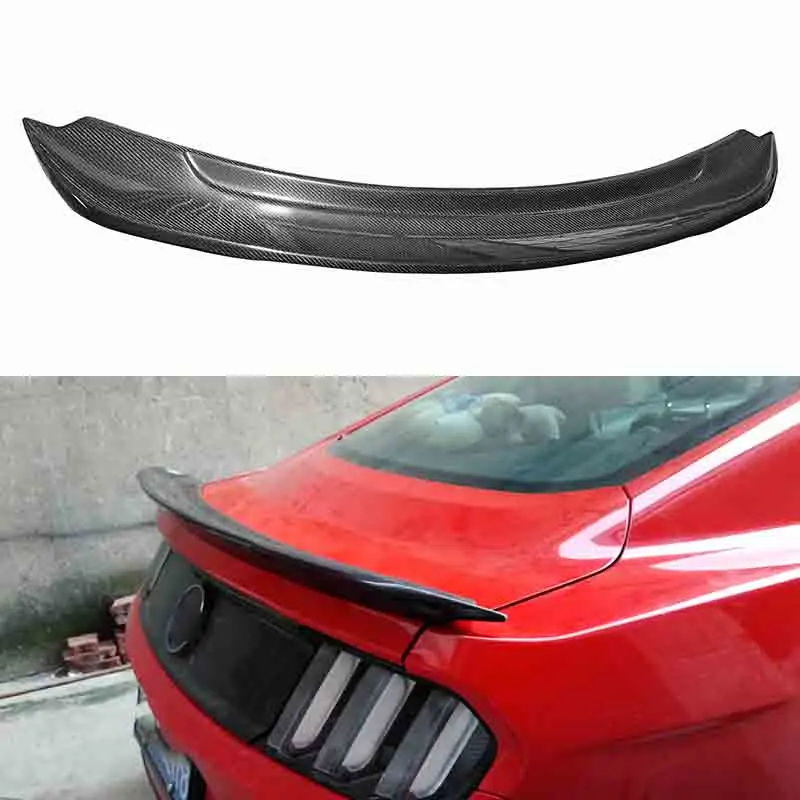 

Высококачественные задние плавники из углеродного волокна для заднего багажника Ford Mustang 2015 + GT300, стильный спойлер, направляющее крыло, заднее крыло, Модернизированный корпус