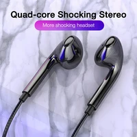 Type C Wired Earphones In Ear Headset Game 3.5mm Wired Headphones with Microphone Bass Stereo Earbuds In-line Control For Phones 1