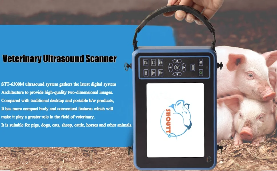 Portable Veterinary Ultrasound Scanner, Vet Pregnancy Check Handheld Ultra Machi