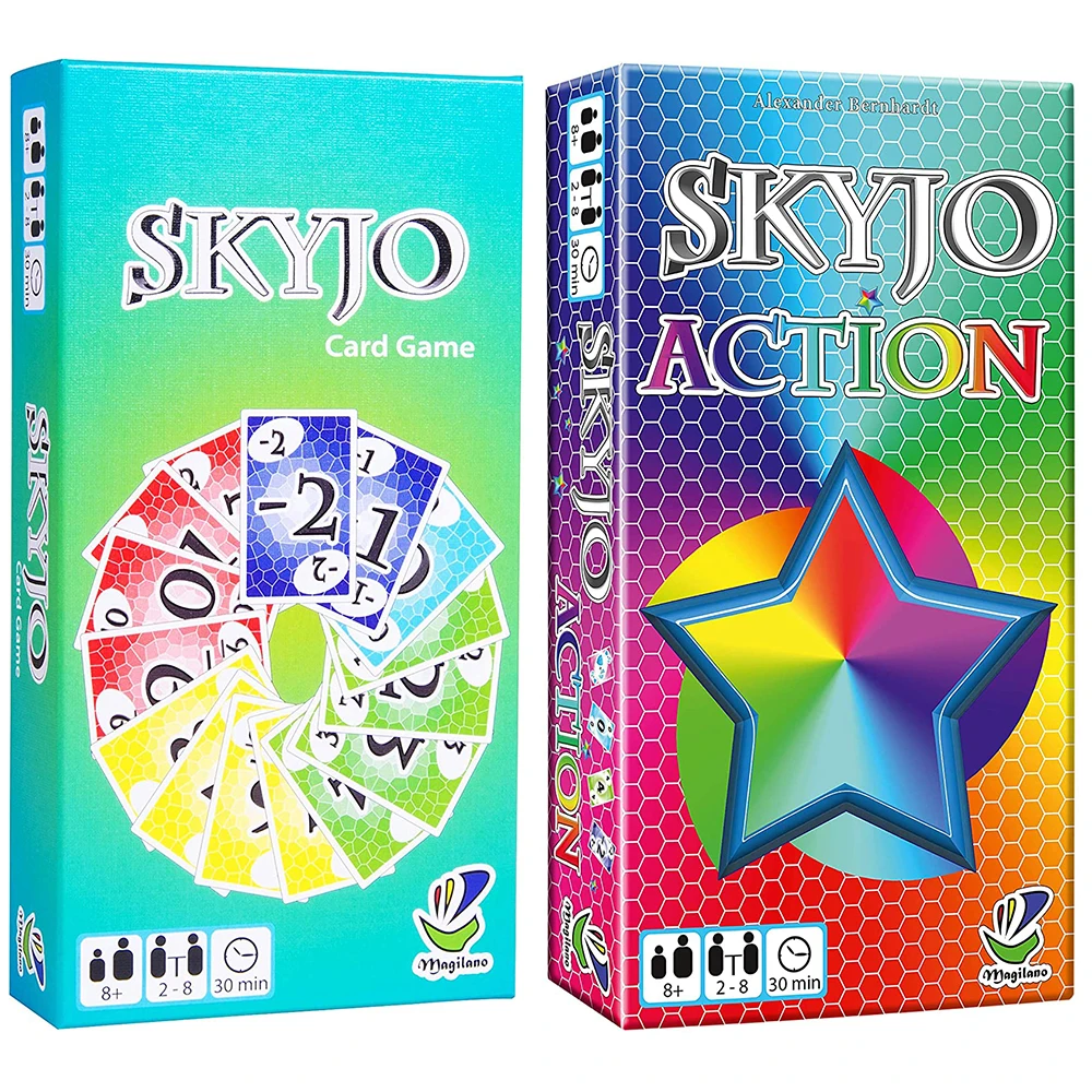 Skyjo Card Game and Skyjo Action for 2 to 8 Players card games