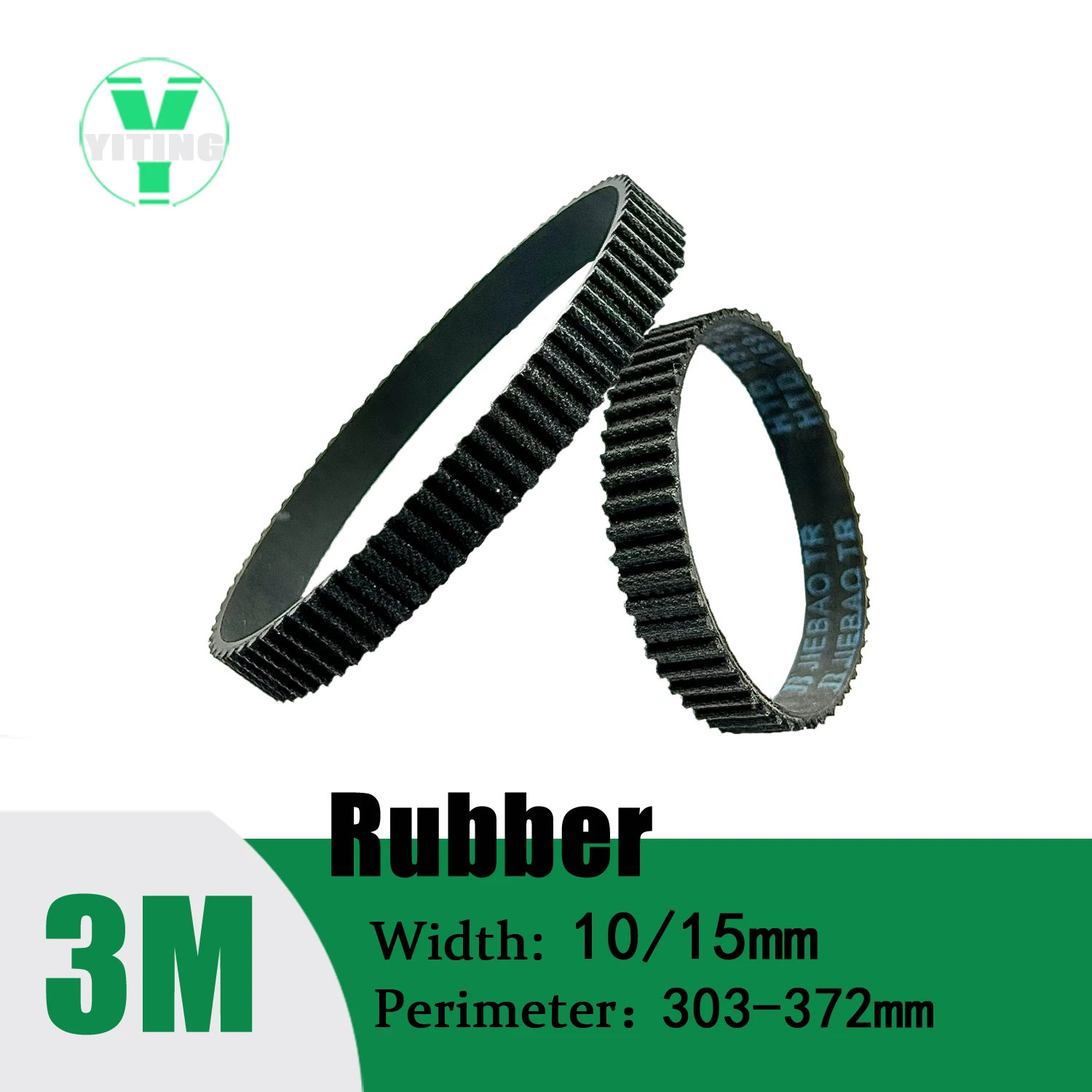 

HTD-3M Timing Belt Width 10/15mm Rubber Closed Loop Length 303-372mm HTD3M Synchronous Belt 3M