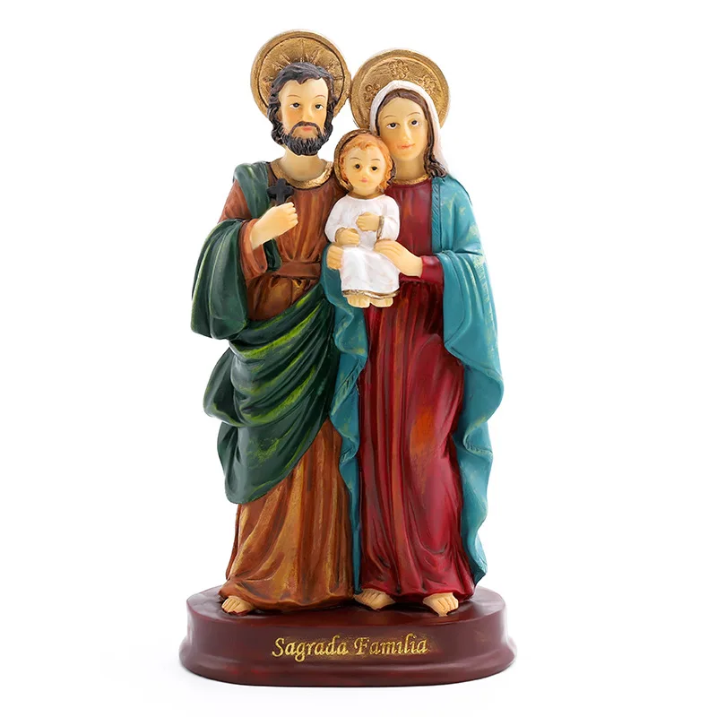 

Figurine Holy Family Nativity Scene Home Decoration Christ Jesus Statues Mary Joseph Miniature Sculpture Christmas Gift