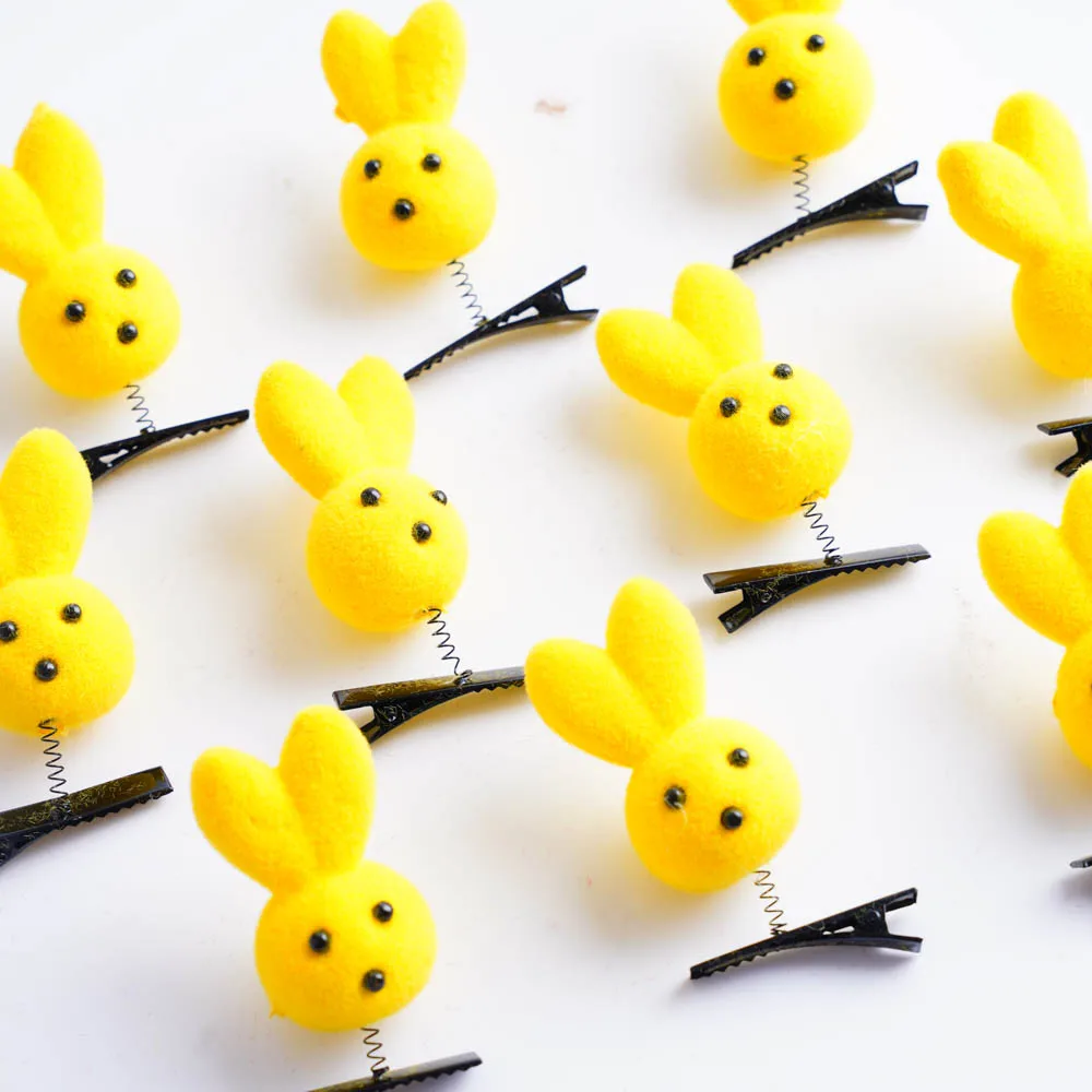 crianças 3d pouco pato amarelo pelúcia hairpin