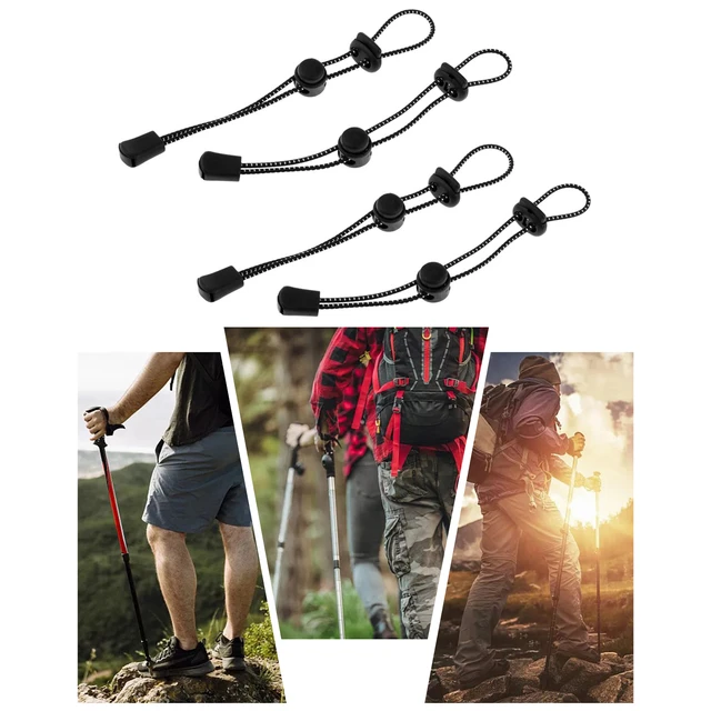 4Pcs Zaino Fissaggio Bastone Da Trekking A Piedi Corda Elastica Del  Supporto Regolabile Arrampicata All'aperto Accessori 19 centimetri Nero -  AliExpress