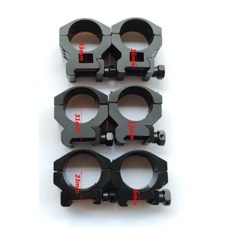 30mm 2PCS/SET Tacitcal Scope Wide Ring Mount Picatinny Rail Base Rifle Hunting Flashlight Holder High Medium Low Airsfot Wargame Rifle Scope Mount Ring