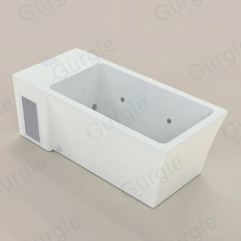 Acrylic cold plunge All In One Cold Plunge Tub High Quality Hot And Cold Tub Recovery Pod Modern Ice Bath With Chiller 2