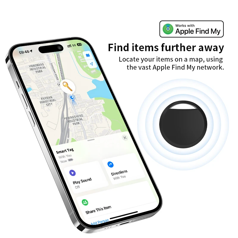 Smart GPS Tracker Mini Tracking Device For Apple Find My APP Smart Tag Anti Lose Reminder Device Locator Dog Pet Key Kids Finder