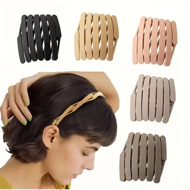 Simplicity Foldable Hairband for Women Solid Color Non-Slip Hair Wash Fashion Girl Headband Hair Accessories 1