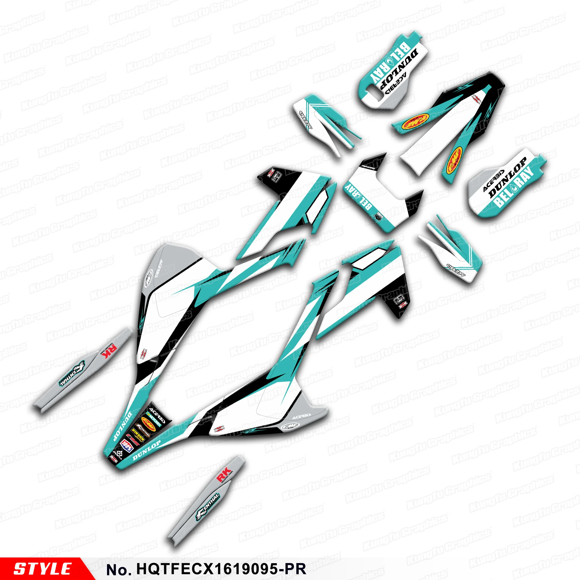 

Aftermarket MX, набор для упаковки графических наклеек для Husqvarna TE FE TC FC 150 250 300 450 501 2017, HQTFECX1619095-PR