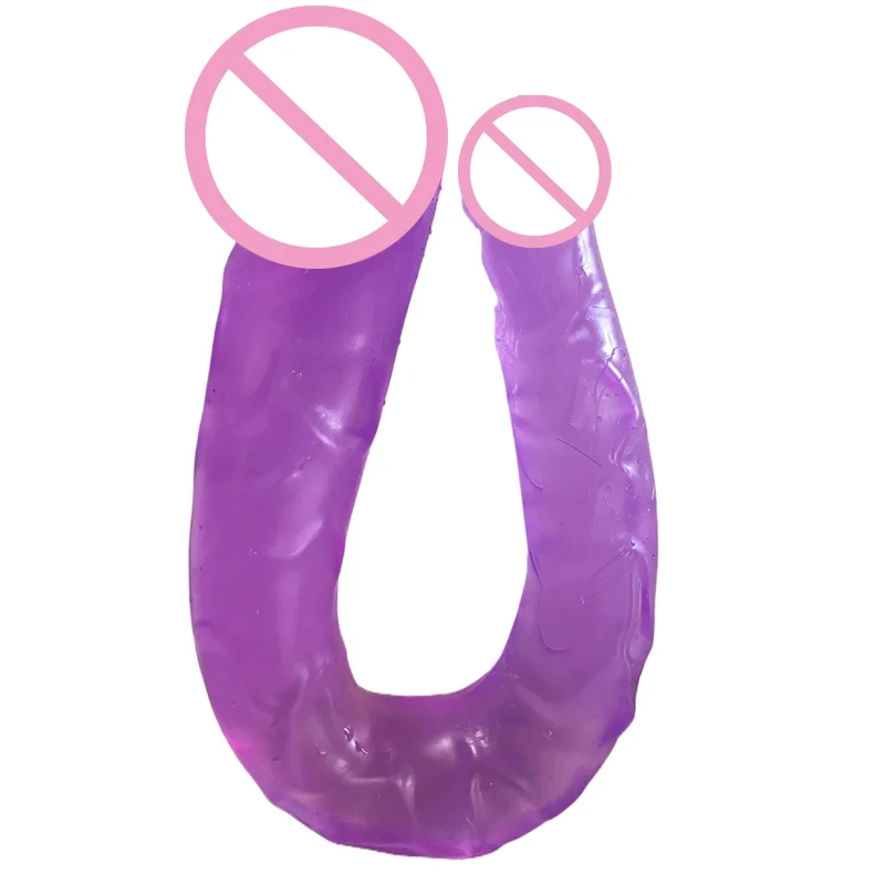 Adult Long Flexible Double Ended U Shape Dildo Penis Anal Plug Manual Vagina Massager G Sopt Sex Toy For Women No Vibrator
