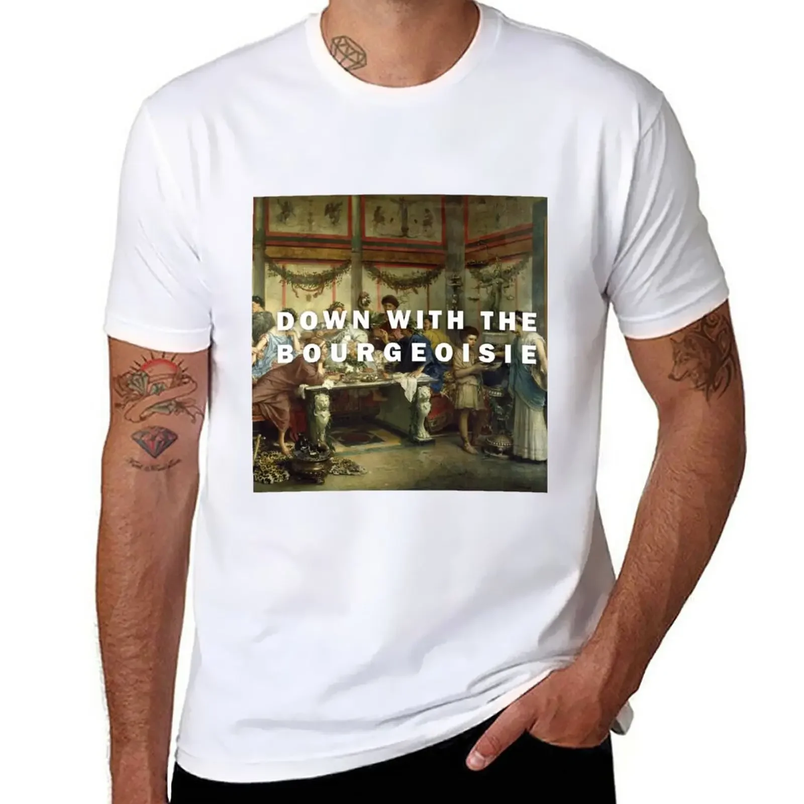 

DOWN WITH THE BOURGEOISIE T-Shirt plus sizes oversized men t shirt