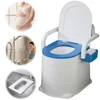 Bedside Commode Portable Squat Toilet Heavy Duty Bedside Toilet Non Slip Portable Commode Toilet with Armrest for Seniors 3