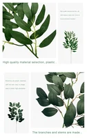 Artificial Green Plant Fake Eucalyptus Leaf Flower Arrangement Accessories Wedding Home Decoration Fake Flowers 5