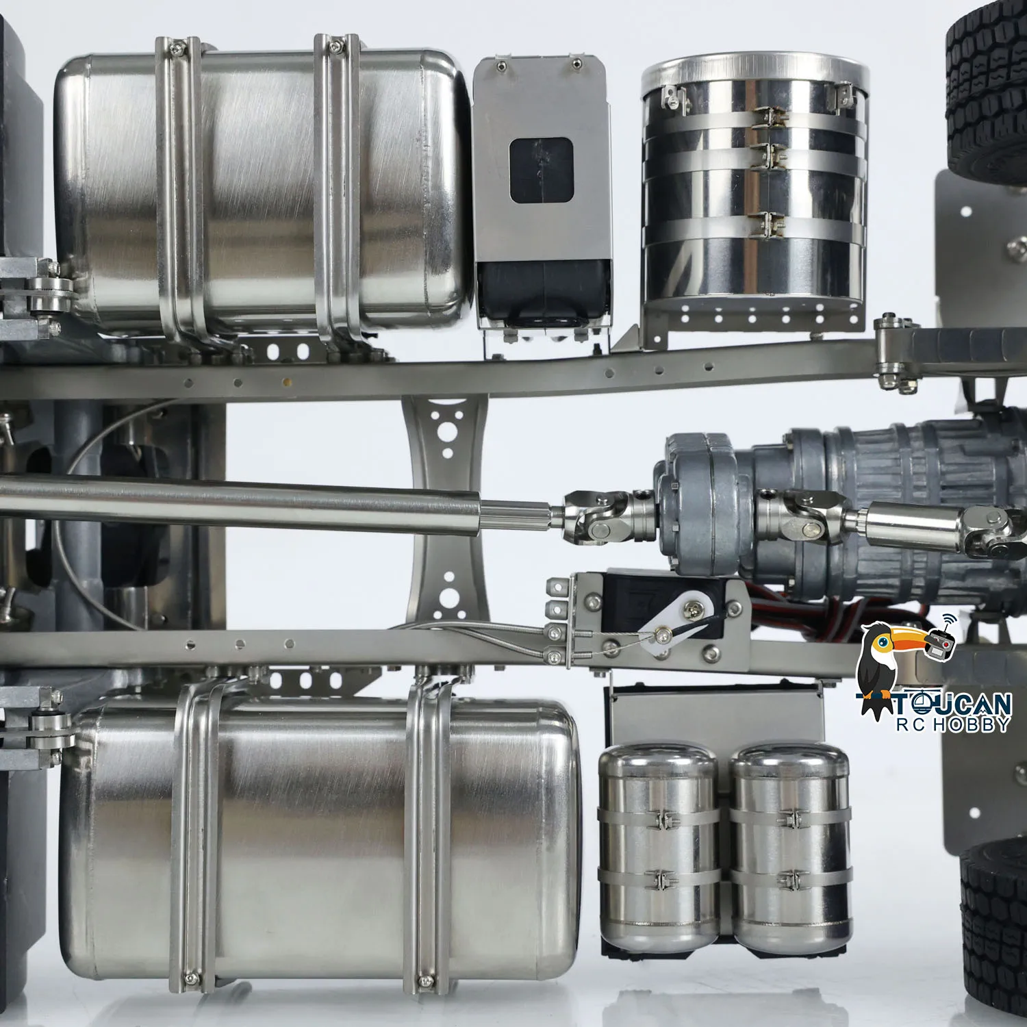 4x4 1/14 Finished Metal Chassis Spare Parts for Toys RC Tractor Truck R620 R730 Remote Control Car Cabin Vehicle Model TH24204 6