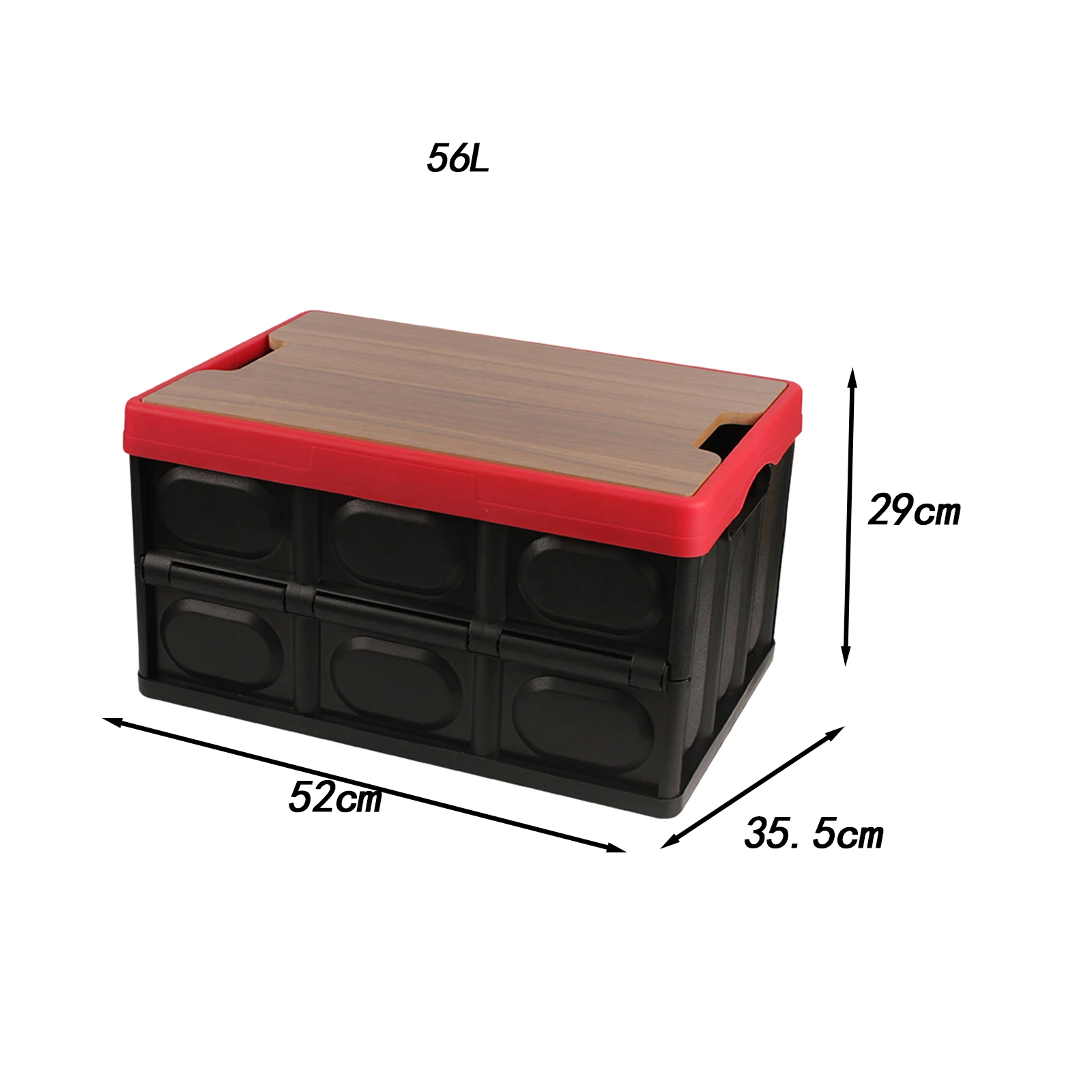 30L 56L Trunk Organizer Case Outdoor Foldable Storage Bin with Lid